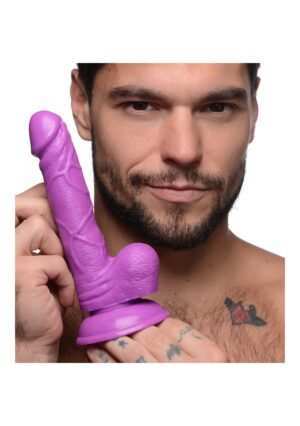 POP 6.5" Dildo with Balls - Purple - Afbeelding 9