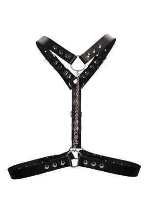 Twisted Bit Black Leather Harness - One Size - Black - Afbeelding 4