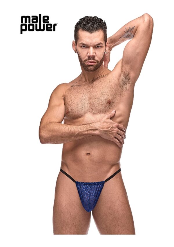 Diamond Mesh - Posing Strap - Navy - OS