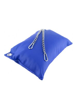 Leather pillow - Blue