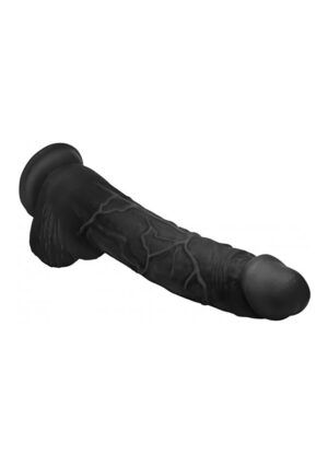 Hung Harry 11.75" Dildo with Balls - Black - Afbeelding 3