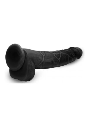 Hung Harry 11.75" Dildo with Balls - Black - Afbeelding 4