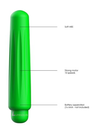 Delia - ABS Bullet With Sleeve - 10-Speeds - Green - Afbeelding 5