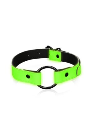 O-Ring Gag - Glow in the Dark - Neon Green/Black - Afbeelding 4