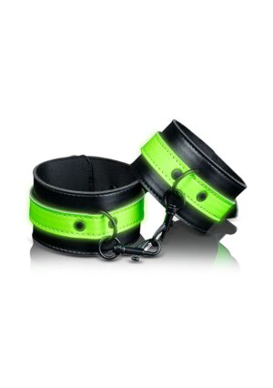 Ankle cuffs - Glow in the Dark - Neon Green/Black - Afbeelding 4