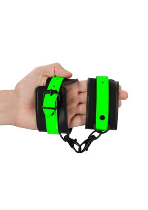 Ankle cuffs - Glow in the Dark - Neon Green/Black - Afbeelding 5