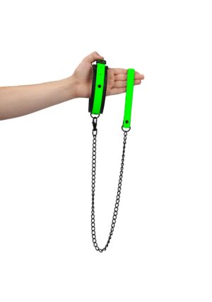 Collar and Leash - Glow in the Dark - Neon Green/Black - Afbeelding 5