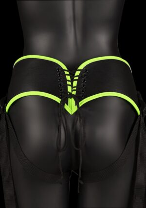 Strap-on Harness - Glow in the Dark - Neon Green/Black - Afbeelding 4