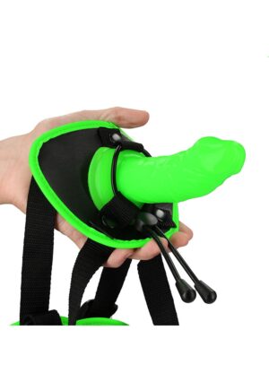 Strap-on Harness - Glow in the Dark - Neon Green/Black - Afbeelding 7