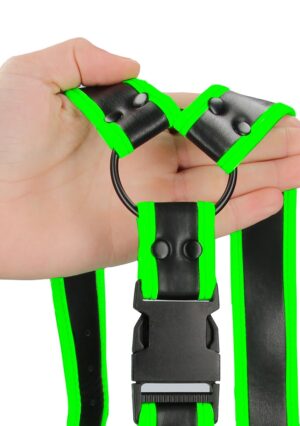 Buckle Harness - Glow in the Dark - Neon Green/Black - L/XL - Afbeelding 7