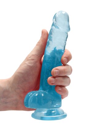 7" / 17 cm Realistic Dildo with Balls - blue - Afbeelding 7