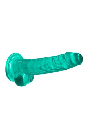 7" / 17 cm Realistic Dildo with Balls - turquoise - Afbeelding 6