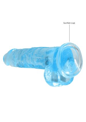 8" / 19 cm Realistic Dildo with Balls - blue - Afbeelding 5