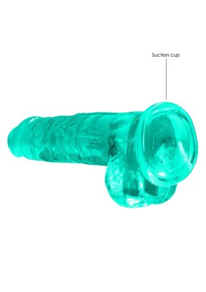 8" / 19 cm Realistic Dildo with Balls - turquoise - Afbeelding 5