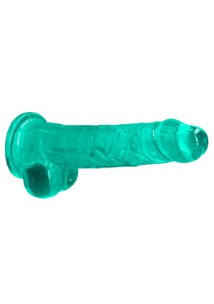 8" / 19 cm Realistic Dildo with Balls - turquoise - Afbeelding 6