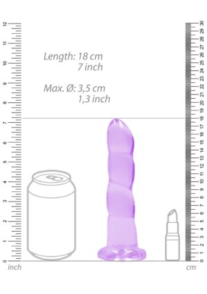 7'' / 17cm Non Realistic Dildo Suction Cup - Purple - Afbeelding 3