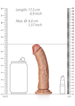 Dildo without Balls with Suction Cup - 6''/ 15.5 cm - tan - Afbeelding 3