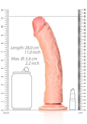 Dildo without Balls with Suction Cup - 10''/ 25.5 cm - flesh - Afbeelding 3