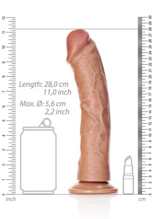 Dildo without Balls with Suction Cup - 10''/ 25.5 cm - tan - Afbeelding 3