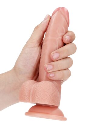 Dildo with Balls and Suction Cup - 7''/ 18 cm -- flesh - Afbeelding 7