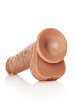 Dildo with Balls and Suction Cup - 9''/ 23 cm - tan - Afbeelding 6