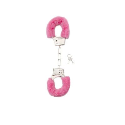 furry handcuffs pink