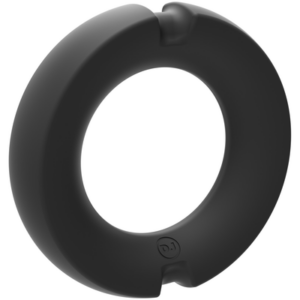 hybrid silicone covered metal cock ring 50mm