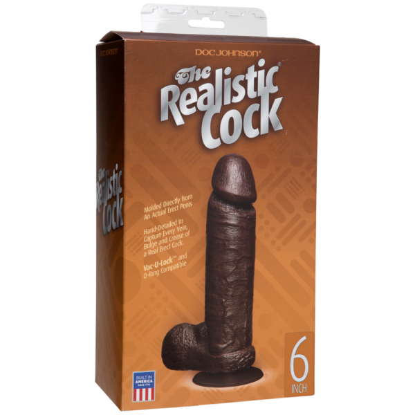 The Realistic Cock - Vac-U-Lock Suction Cup - 6 Inch - Black