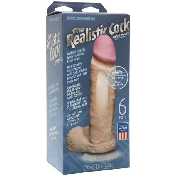 The Realistic Cock - UR3 - 6 Inch - White