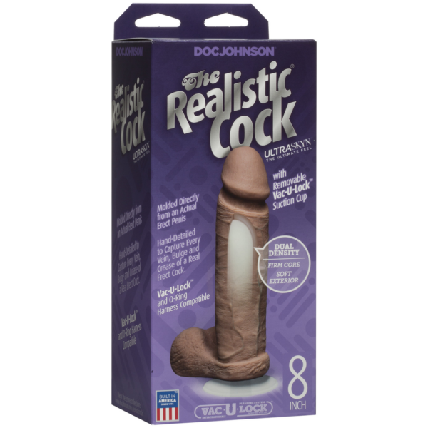 Realistic Cocks -  UR3 - 8 Inch - Brown