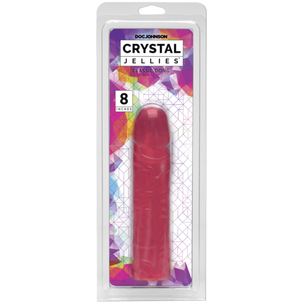 Crystal Jellies - 8 Inch Classic Dong - Pink