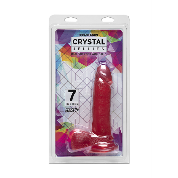 7 Inch Realistic Cock with Balls - Pink