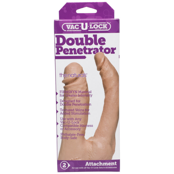 Vac-U-Lock Natural Double Penetrator