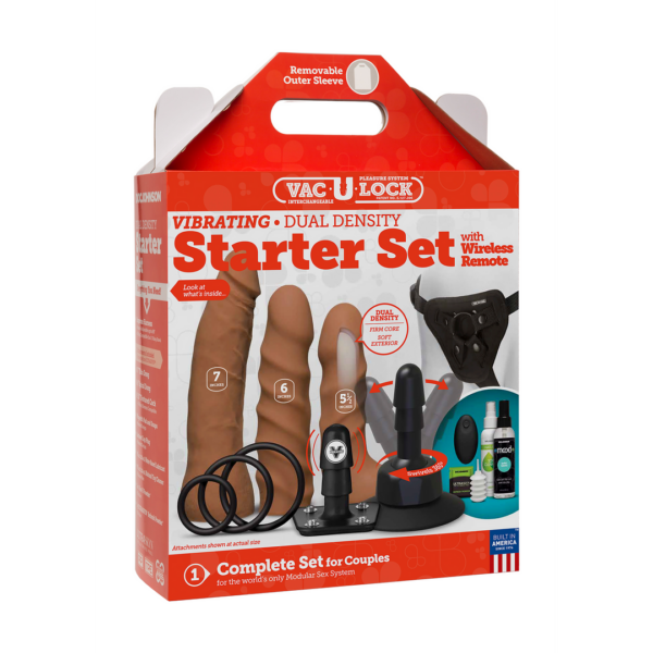 Vibrating Dual Density Starter Set - Caramel