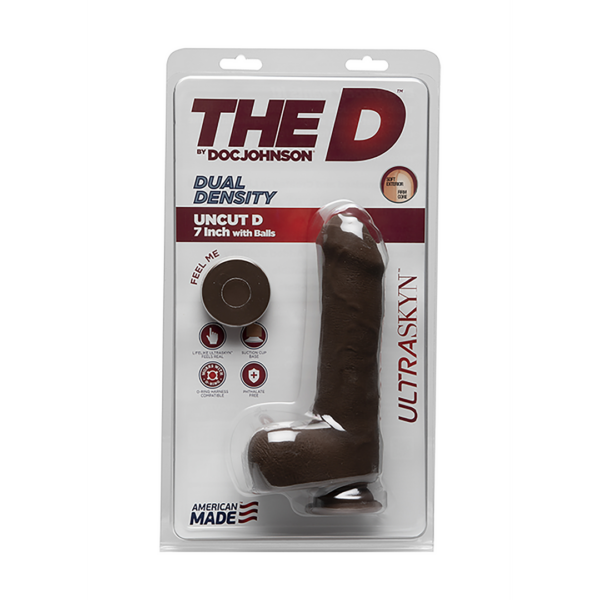 Uncut D - 7 Inch with Balls - ULTRASKYN - Chocolate