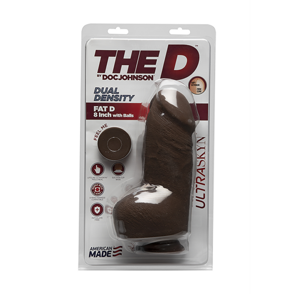 Fat D - 8 Inch with Balls - ULTRASKYN - Chocolate