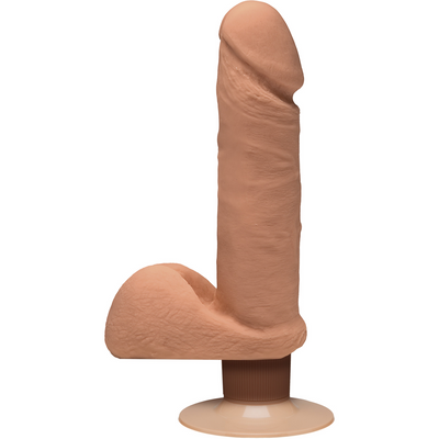 The D - Perfect D with Balls Vibrating - 7 Inch - Caramel