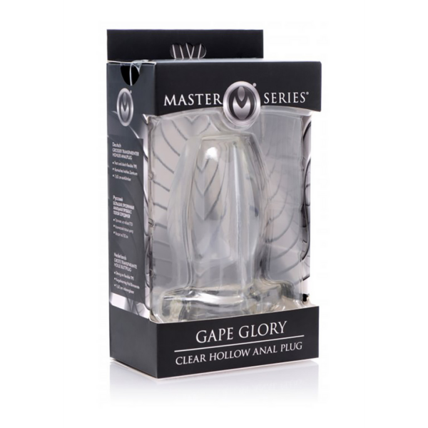 Gape Glory Clear Hollow Anal Plug - Transparent