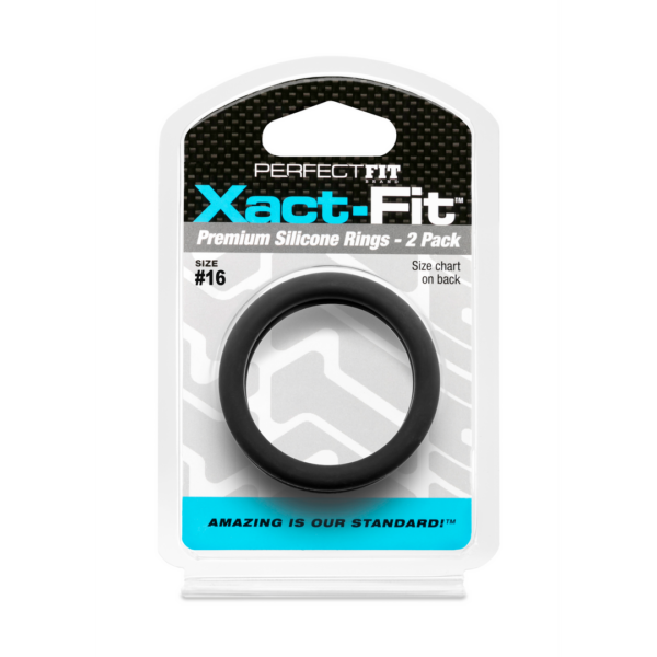 #16 Xact-Fit Cockring 2-Pack - Black