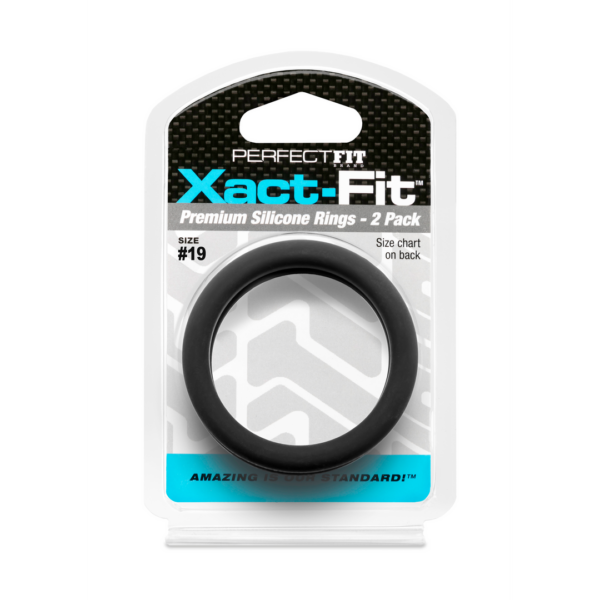 #19 Xact-Fit Cockring 2-Pack - Black