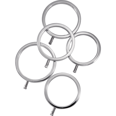 Solid Metal Cock Ring Set 5 Sizes