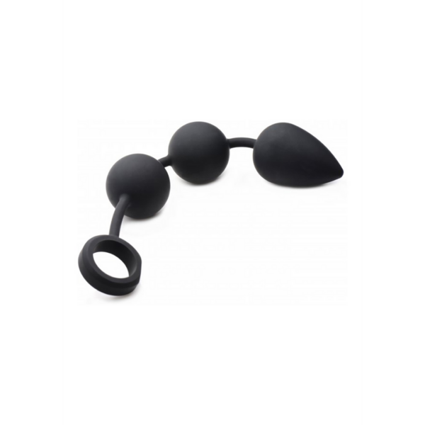 Tom of Finland Weighted Anal Ball Beads - Black